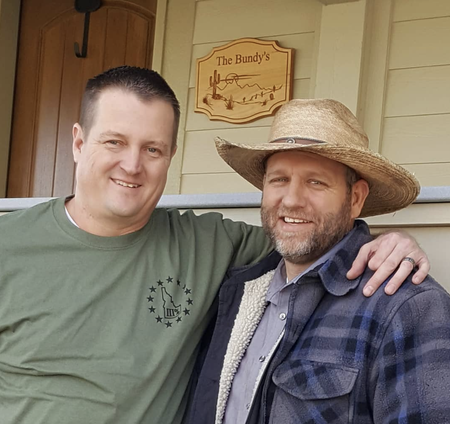 Chad Christensen at Idaho rally with Ammon Bundy