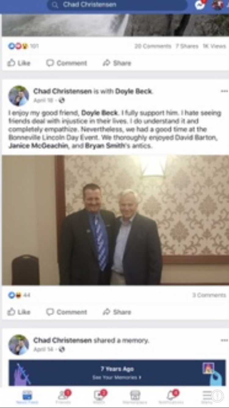 Chad Christensen with Doyle Beck, IFF network connection