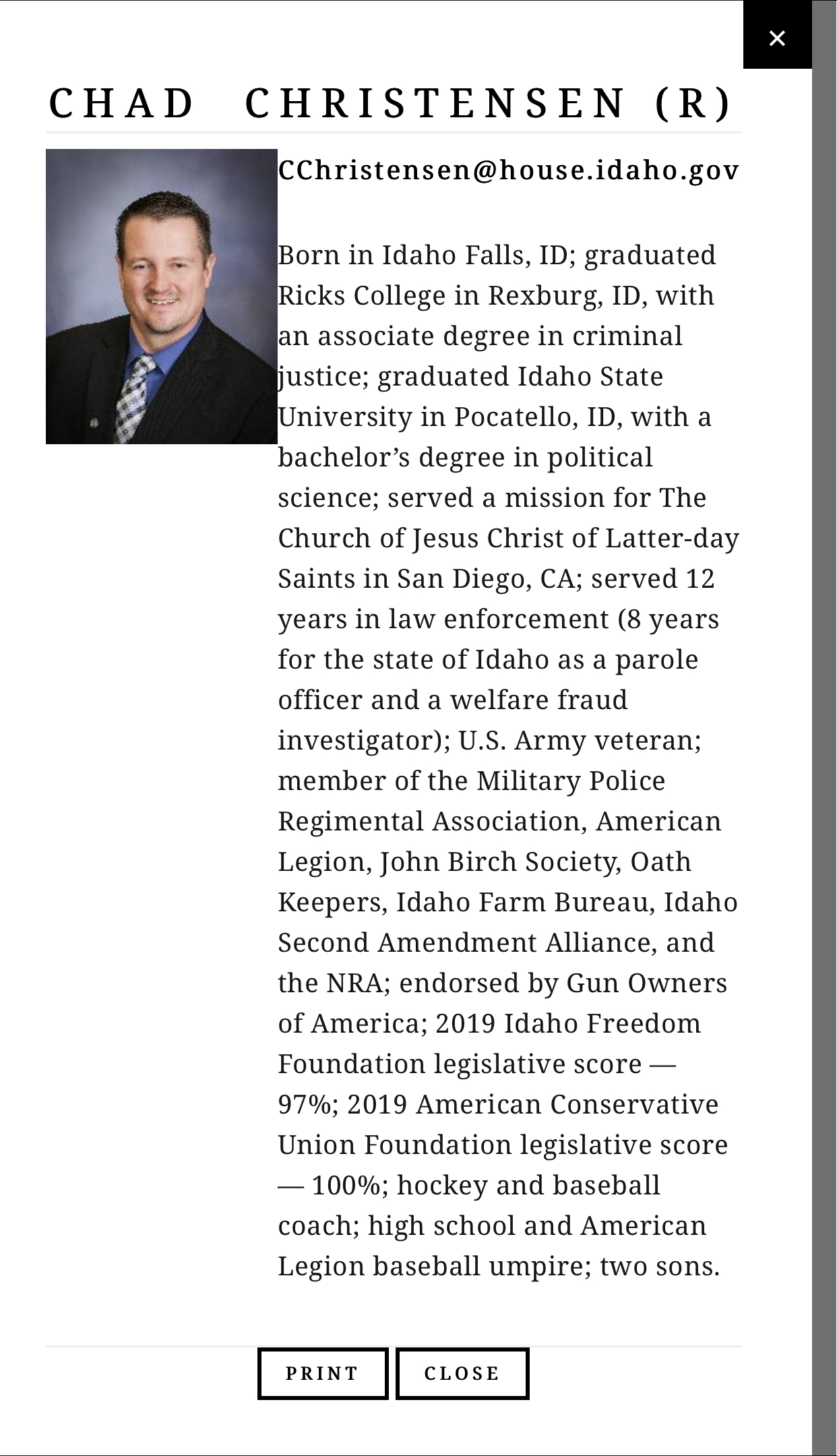 Chad Christensen social media profile