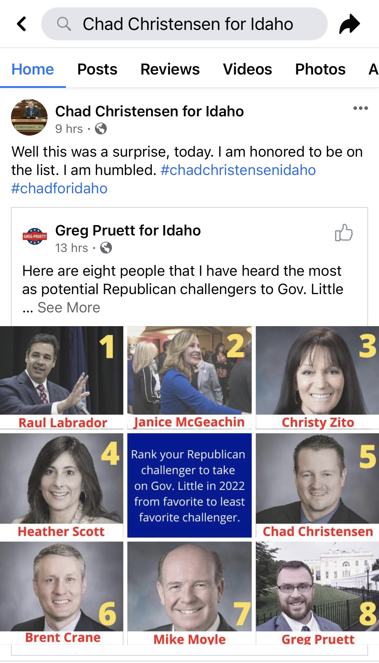 Chad Christensen For Idaho post